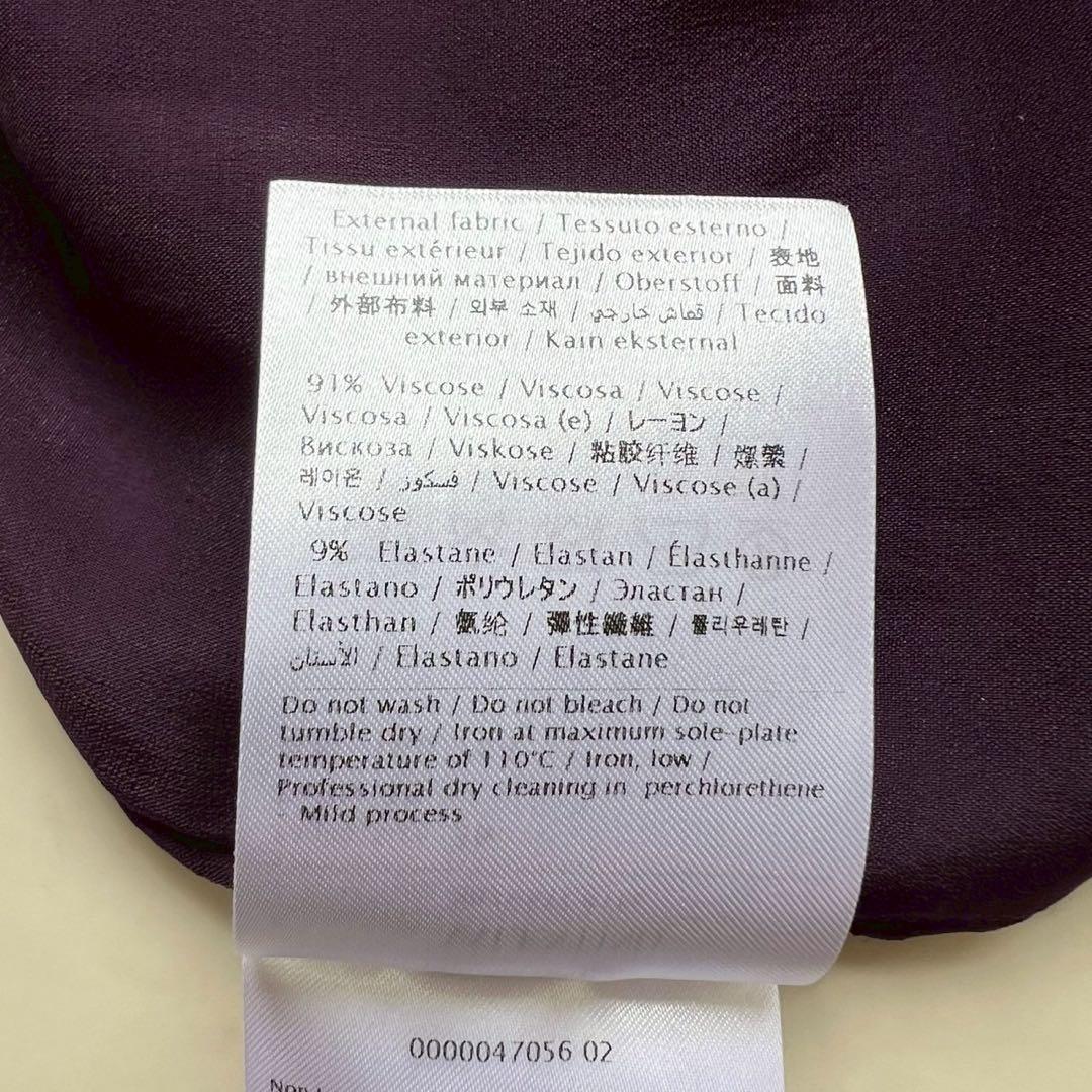 VALENTINO Vロゴ金具 総フラワーレースドレス Vネック パープル - メルカリ