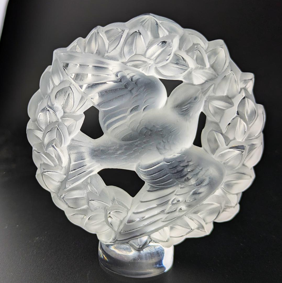 可愛い鳩さん☆ラリック DOVE フロスト フィギュリン ペーパーウェイト