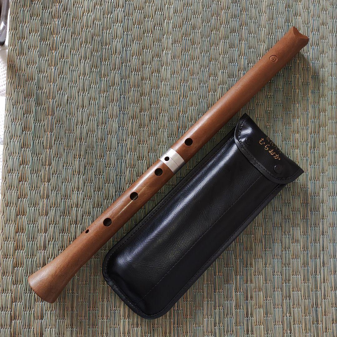 レア】 樹脂製 尺八 むらおか管 一尺八寸七孔 ケース、キャップ付