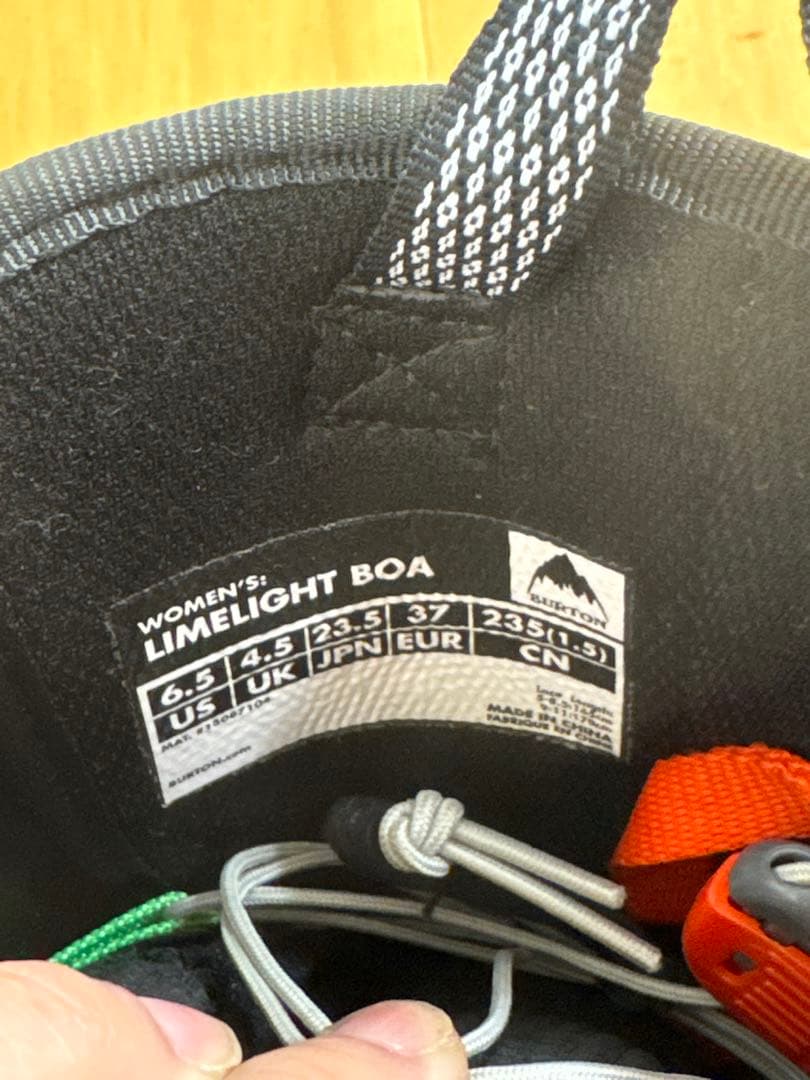 美品 BURTON LIMELIGHT BOA 23.5cm ブーツ 女性