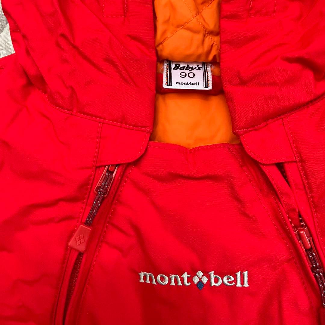 mont-bell 子供用スキーウェア 90 レッド - アウターアウトレット