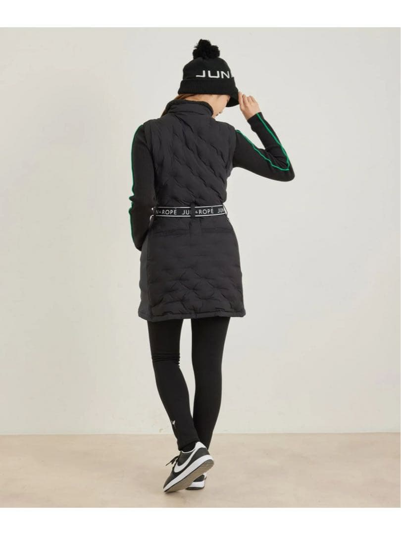 撥水】【保温】ナイロンストレッチダウンワンピ