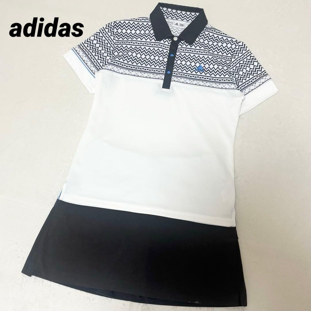 【コーディネート】アディダス ゴルフウェア セットアップ レディース(42) アディダスゴルフの長袖ポロシャツを使ったスタイリング