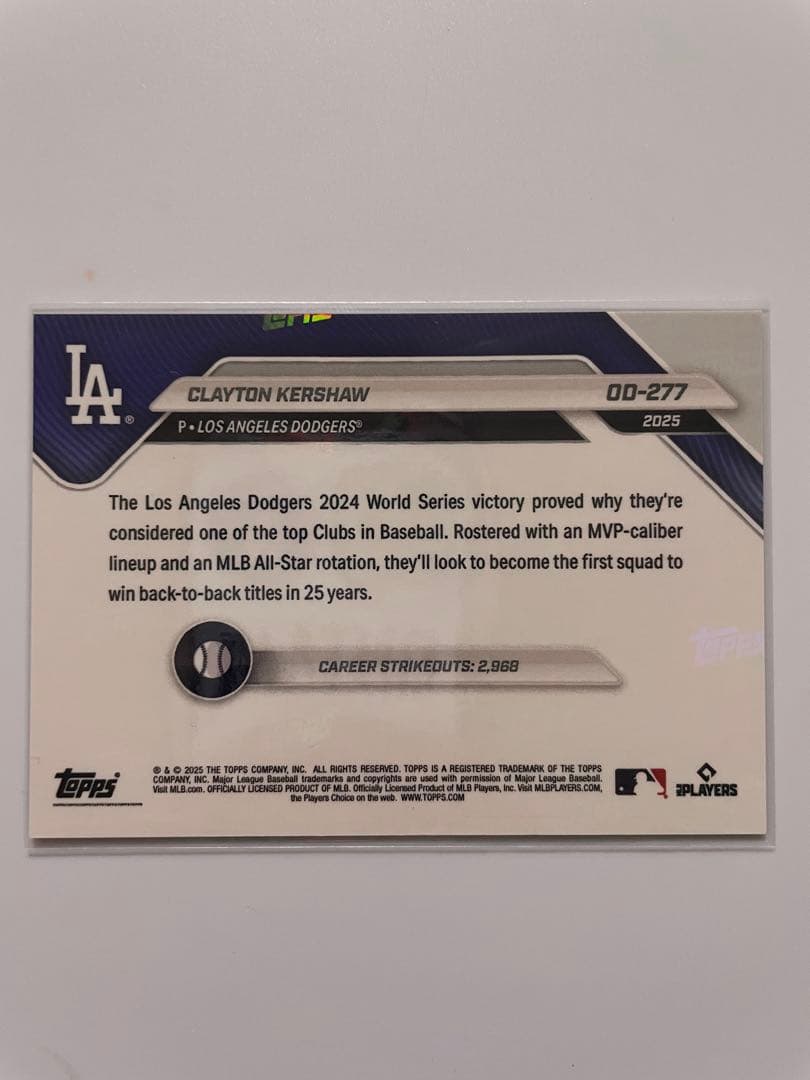 topps now クライトン•カーショー投手 Opening Day 5枚限定 - メルカリ