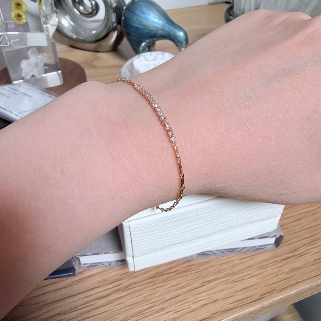 新品同様！ K18 D0.31ct 18cm ダイヤモンド クリップ テニス