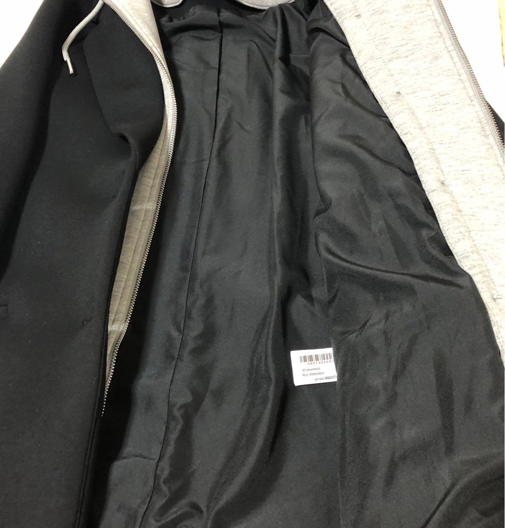 ZARA】良品デタッチャブルフードコート ブラックXS 完売品 セレブ