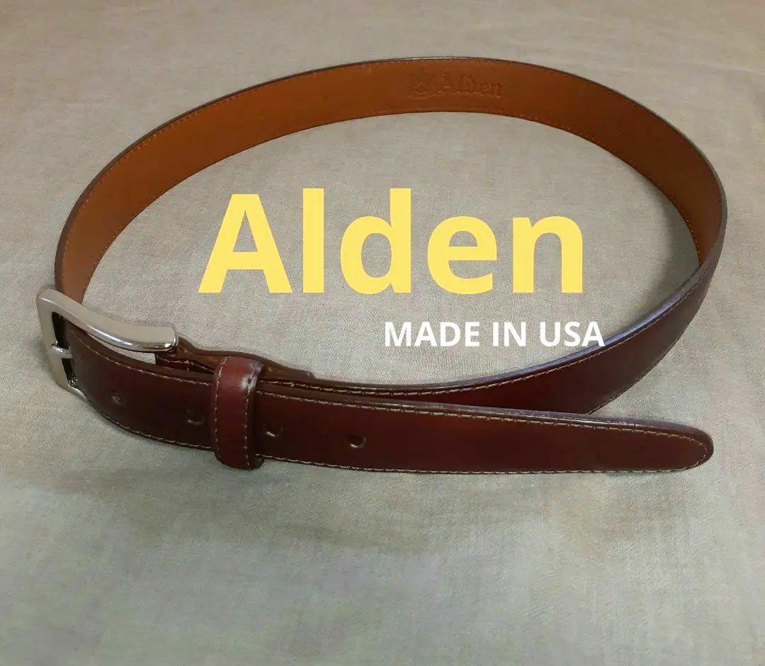 Alden ベルト 34/85 ワインレッド ALDEN（オールデン） 新品同様 0918 ホーウィンシェルコードバン 5穴