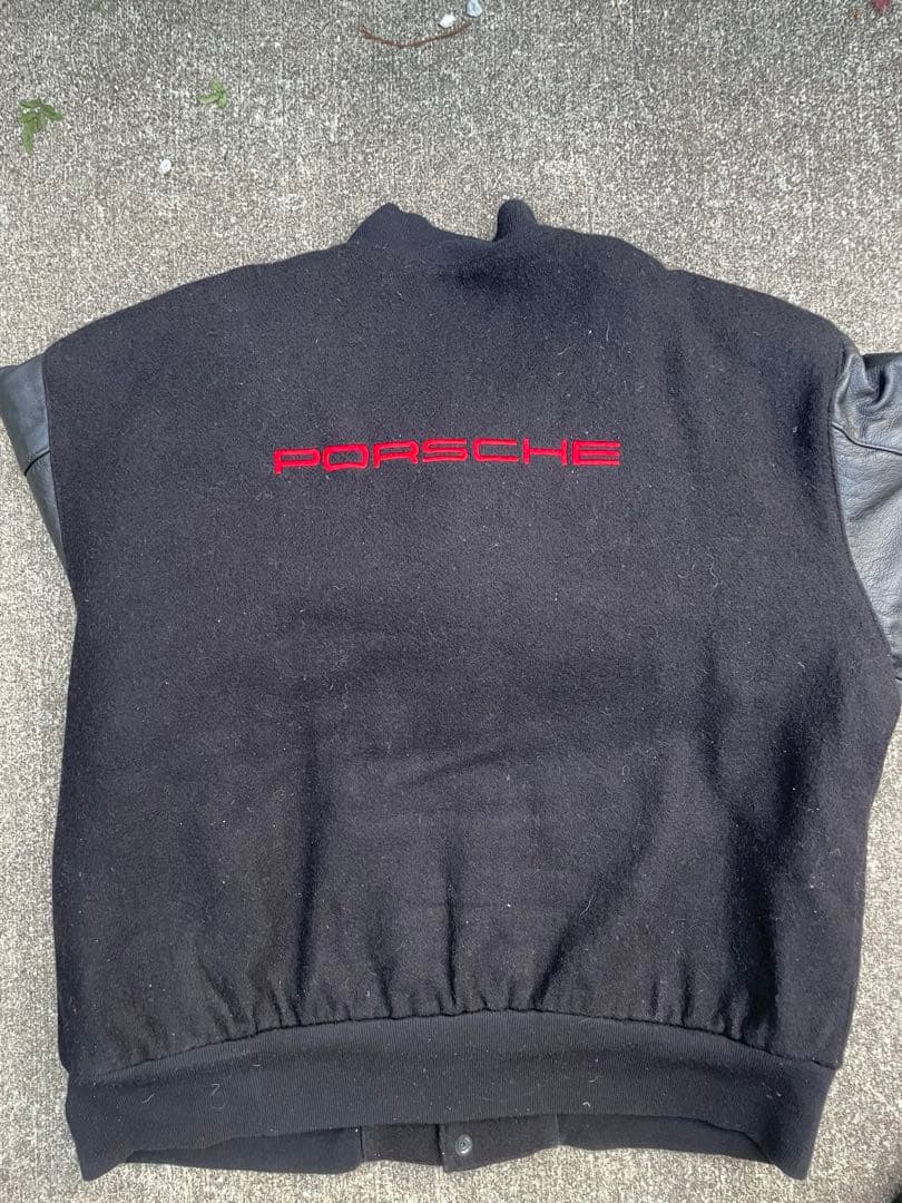 ポルシェ スタジャン 企業物 ハルキの古着 maid in USA アメリカ古着