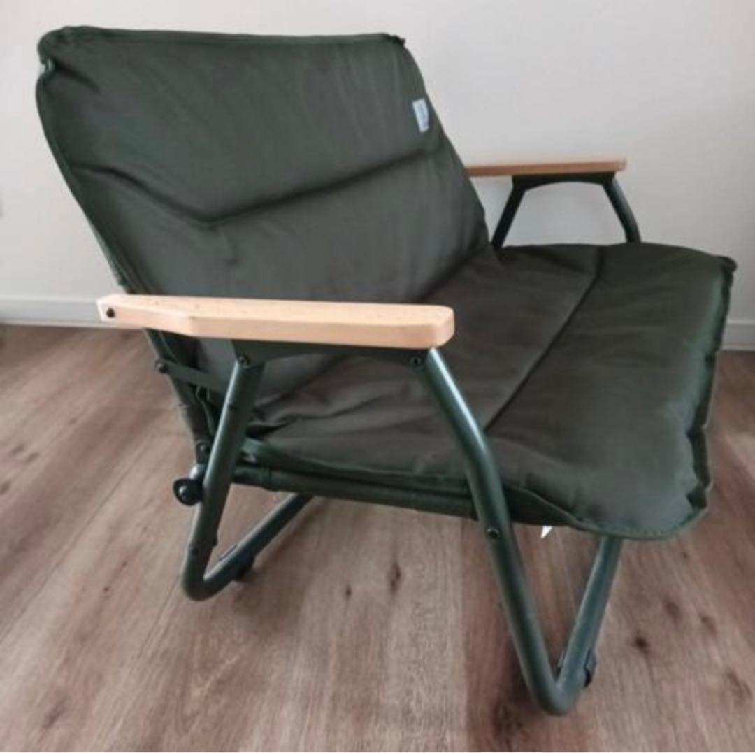 室内外/車内にも！】DOD グッドラックソファ カーキ 折り畳み