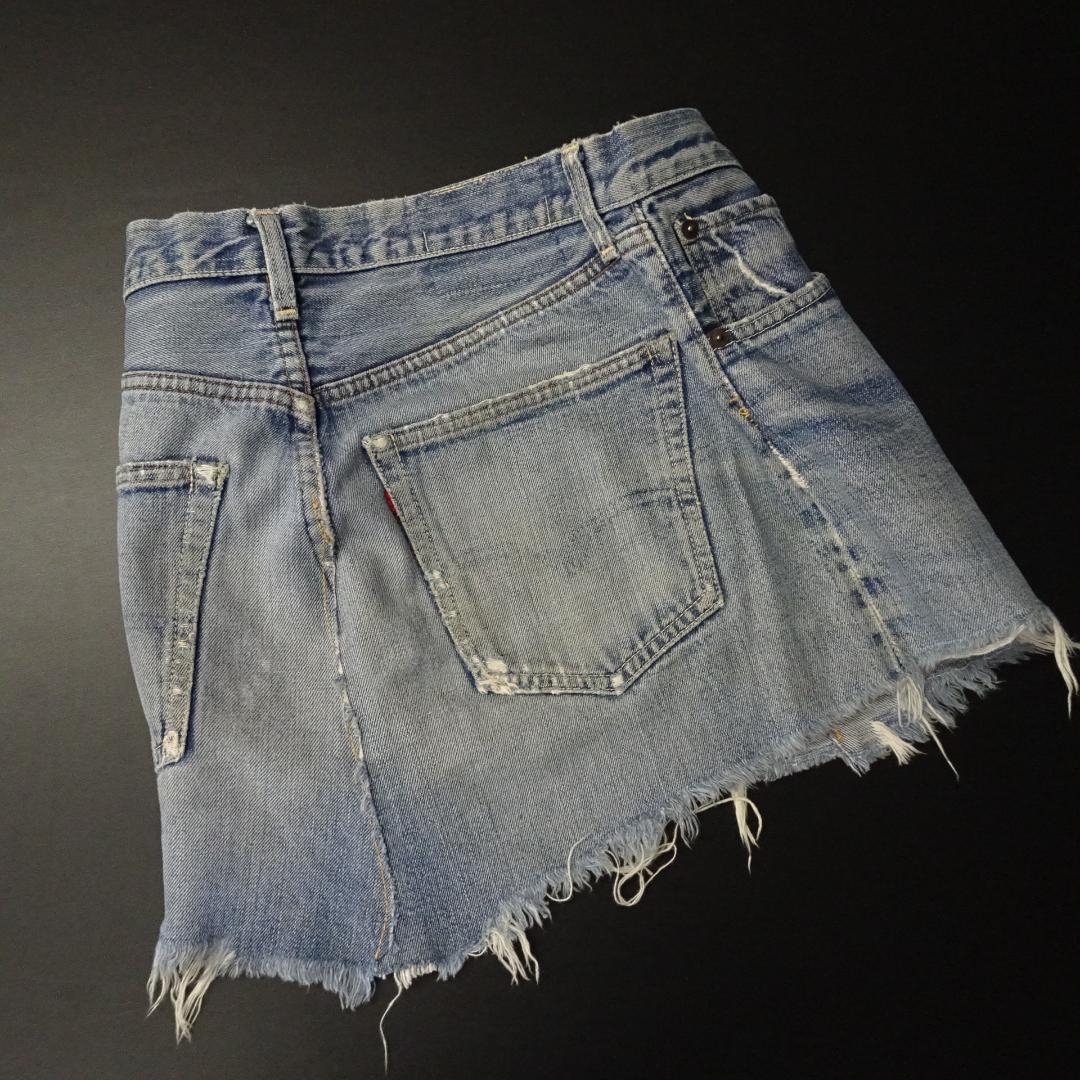 70s USA製 Levi's 501 刻印2 デニムスカート リメイク 2色糸 70s USA製 Levi's 501 刻印2 デニムスカート リメイク 2色糸 - メルカリ