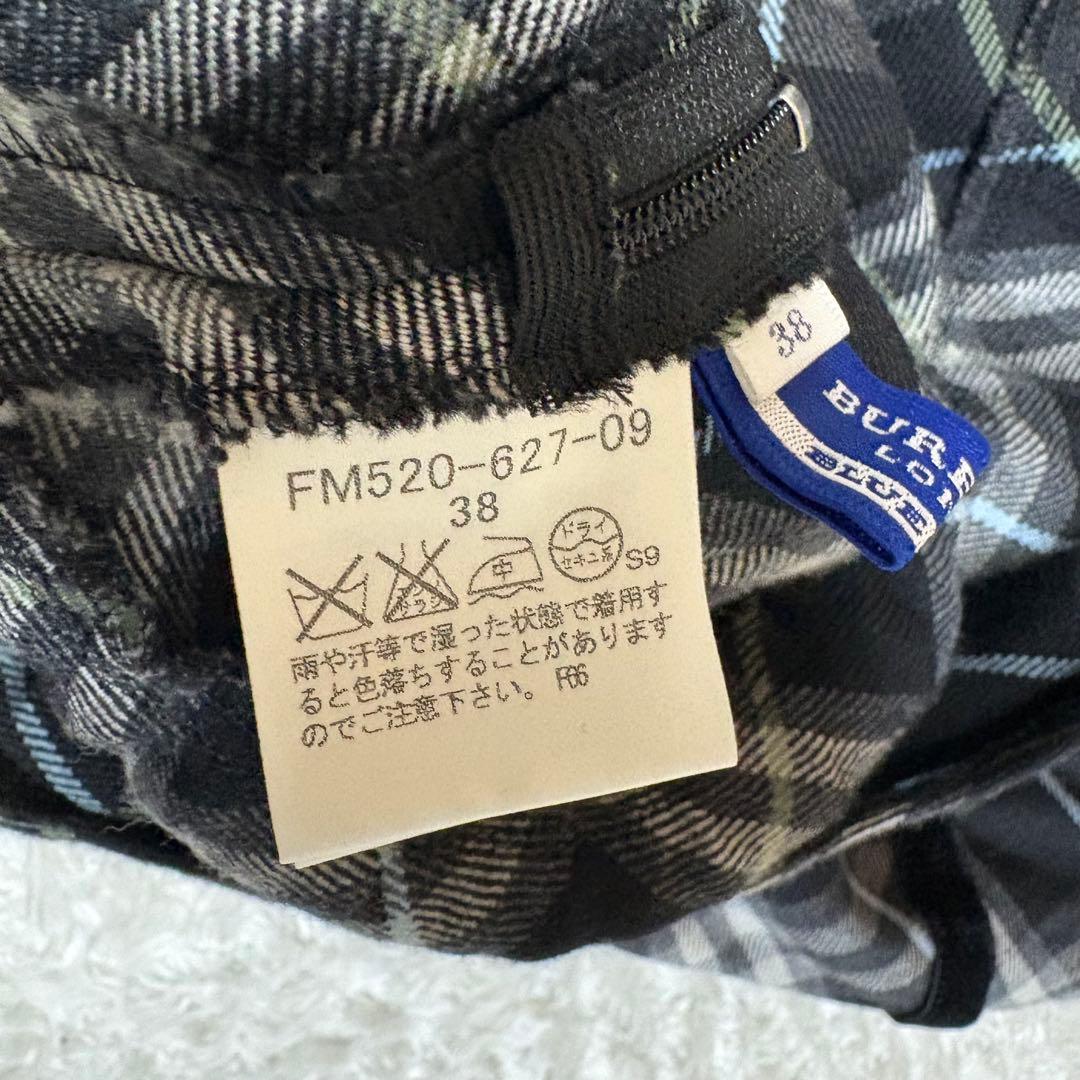 バーバリーブルーレーベル ワンピース キャミソール付 チェック ベロア