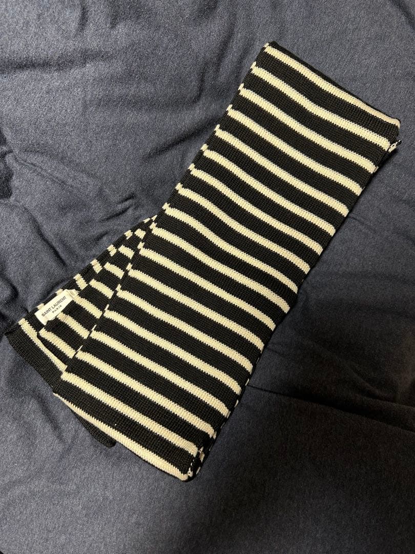 SAINT LAURENT ボーダーマフラー エディスリマン サンローラン