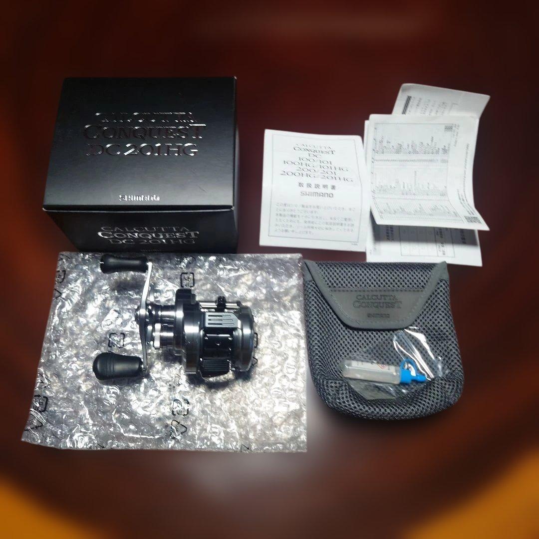 SHIMANO カルカッタコンクエストDC 201HG ベイトリール シマノ ベイトリール 21カルカッタコンクエスト 201HG(左): リール