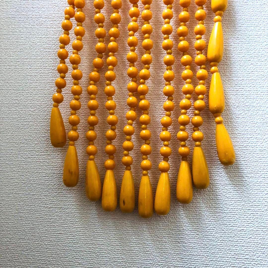 レトロポップ 昭和レトロ ビーズのれん 玉のれん オレンジ カーテン雫