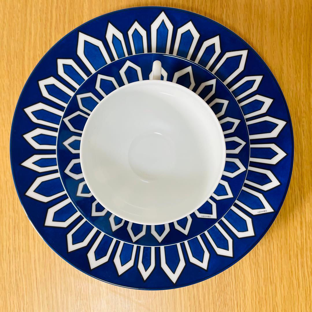 廃盤 美品】エルメス ブルーダイユール ディナープレート 27cm - メルカリ
