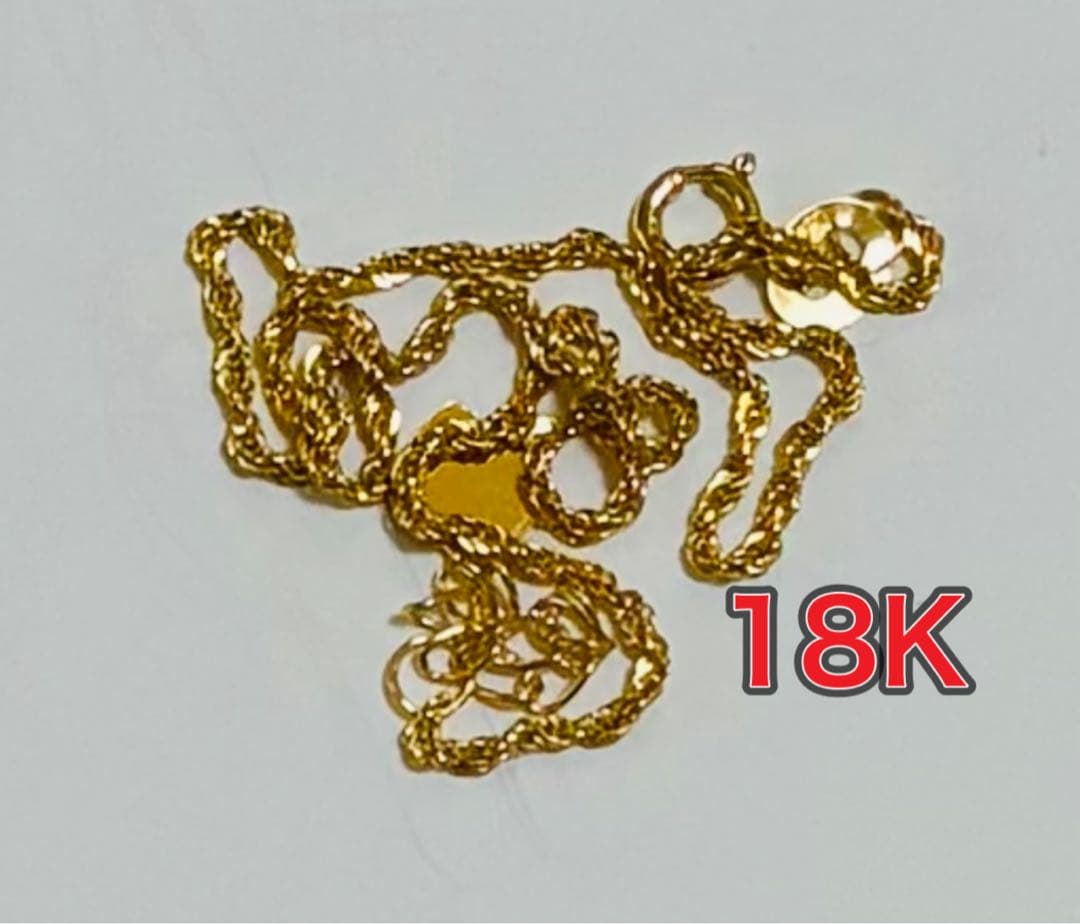 18kチェーンデザインブレスレット au750. b003