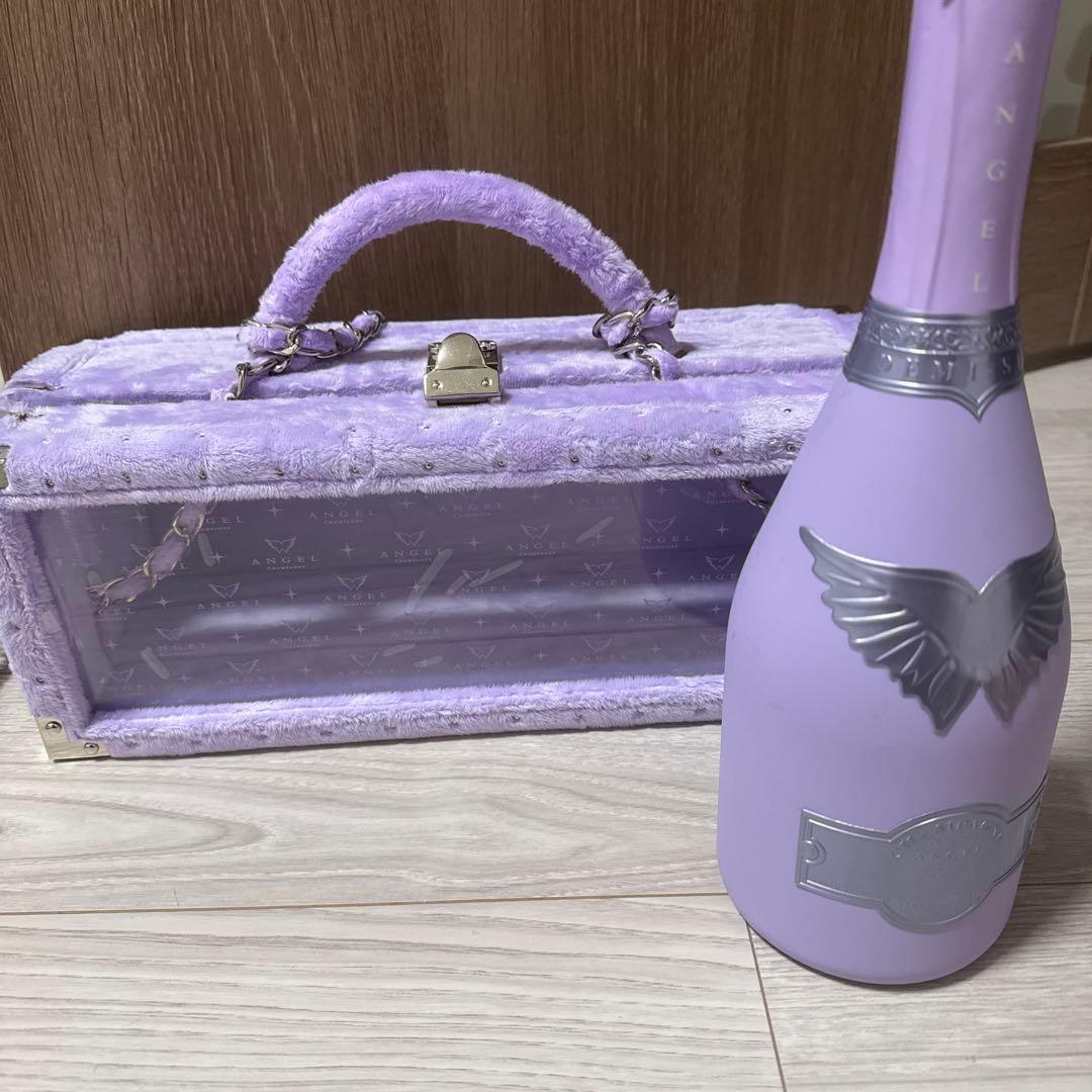 エンジェル ドゥミセック 紫 ハロウィン シャンパン 空き瓶箱セット