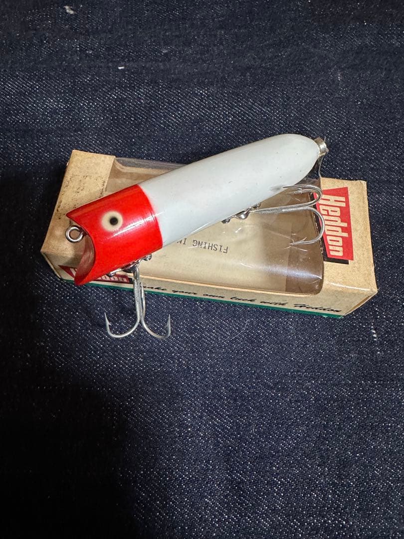old heddon ラッキー13首割れ　吹き目　RH NIB!