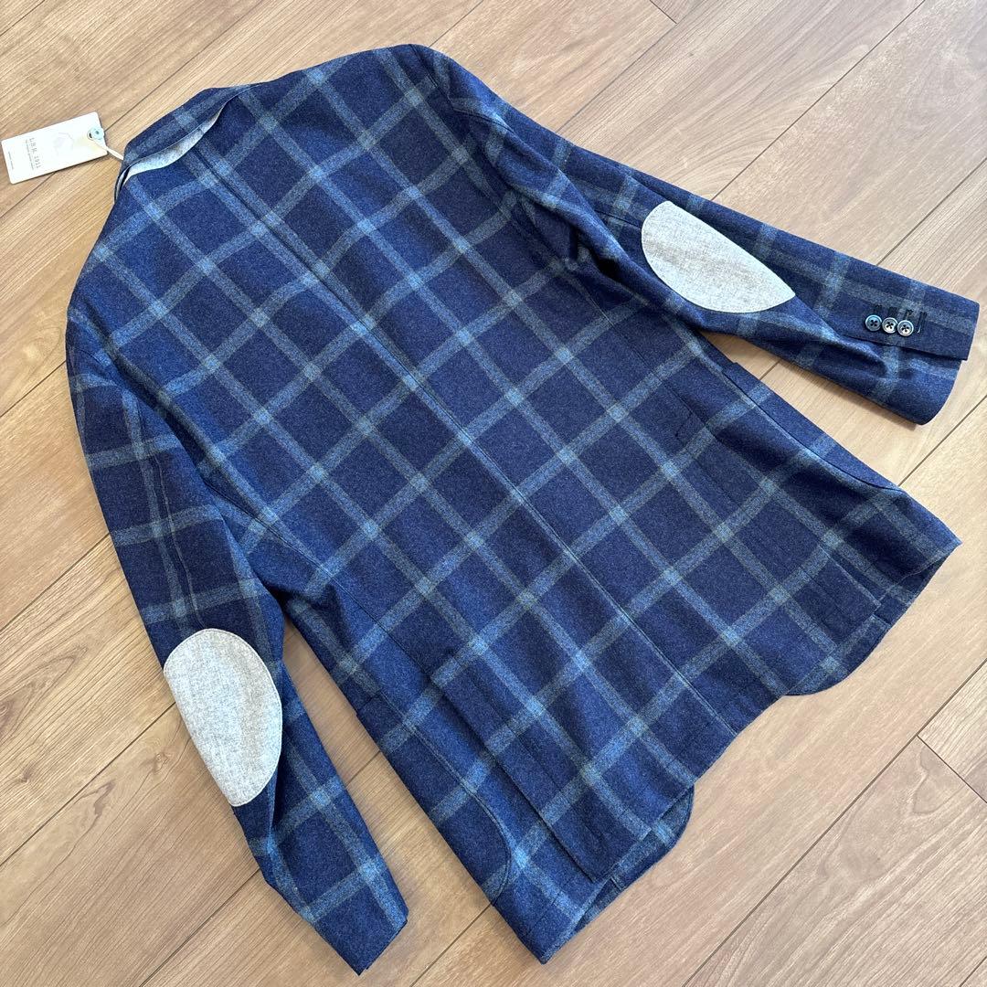 【新品】L.B.M.1911 ネイビーチェック ジャケット size\"46R\"