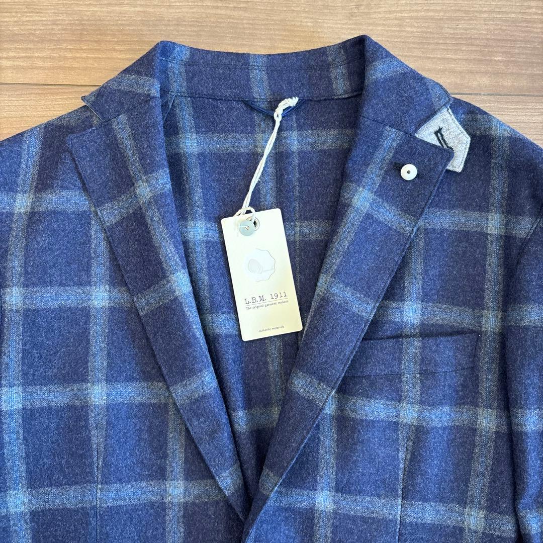 【新品】L.B.M.1911 ネイビーチェック ジャケット size\"46R\"