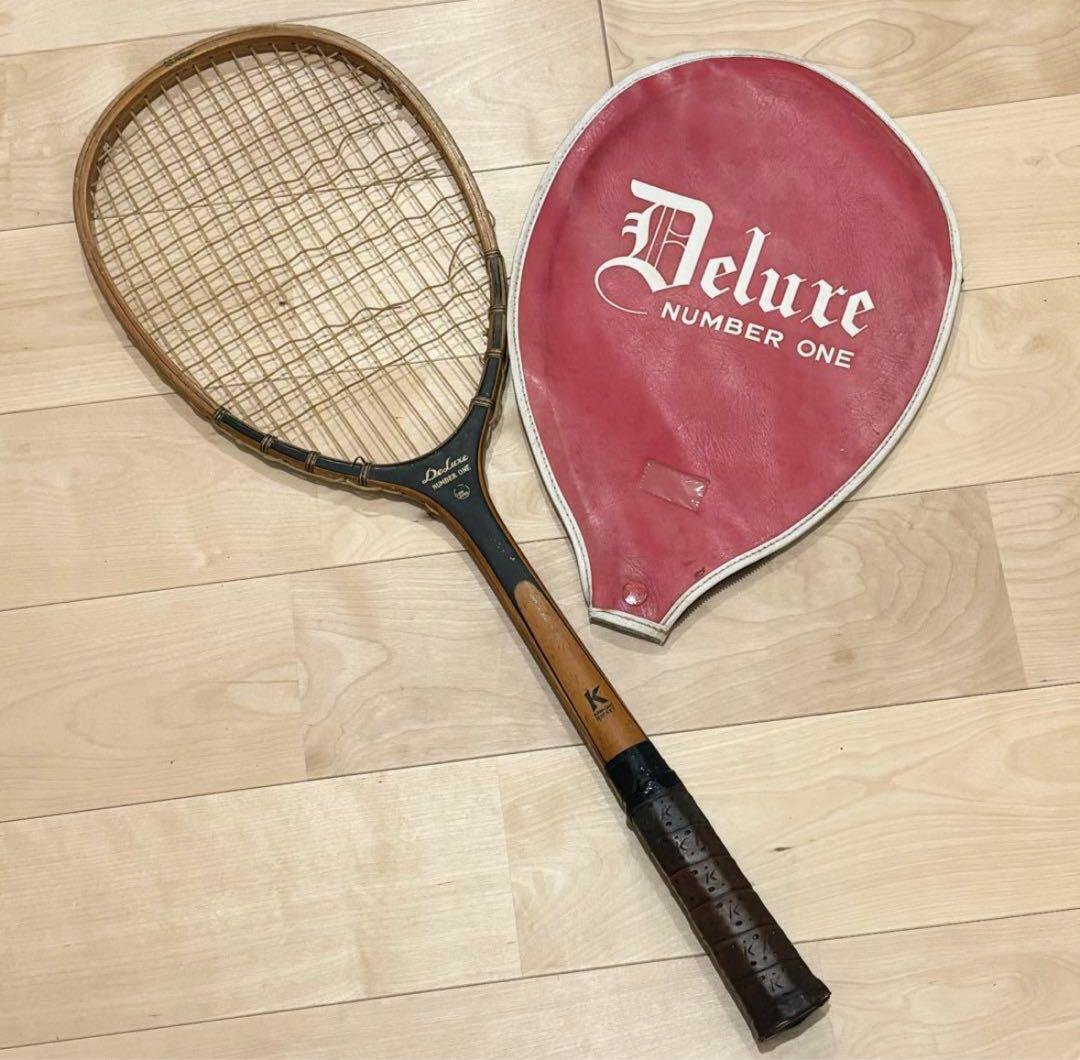 KAWASAKI DELUX NUMBERONE 木製テニスラケット no100 KAWASAKI DELUX NUMBERONE 木製テニスラケット no100 #テニスラケット