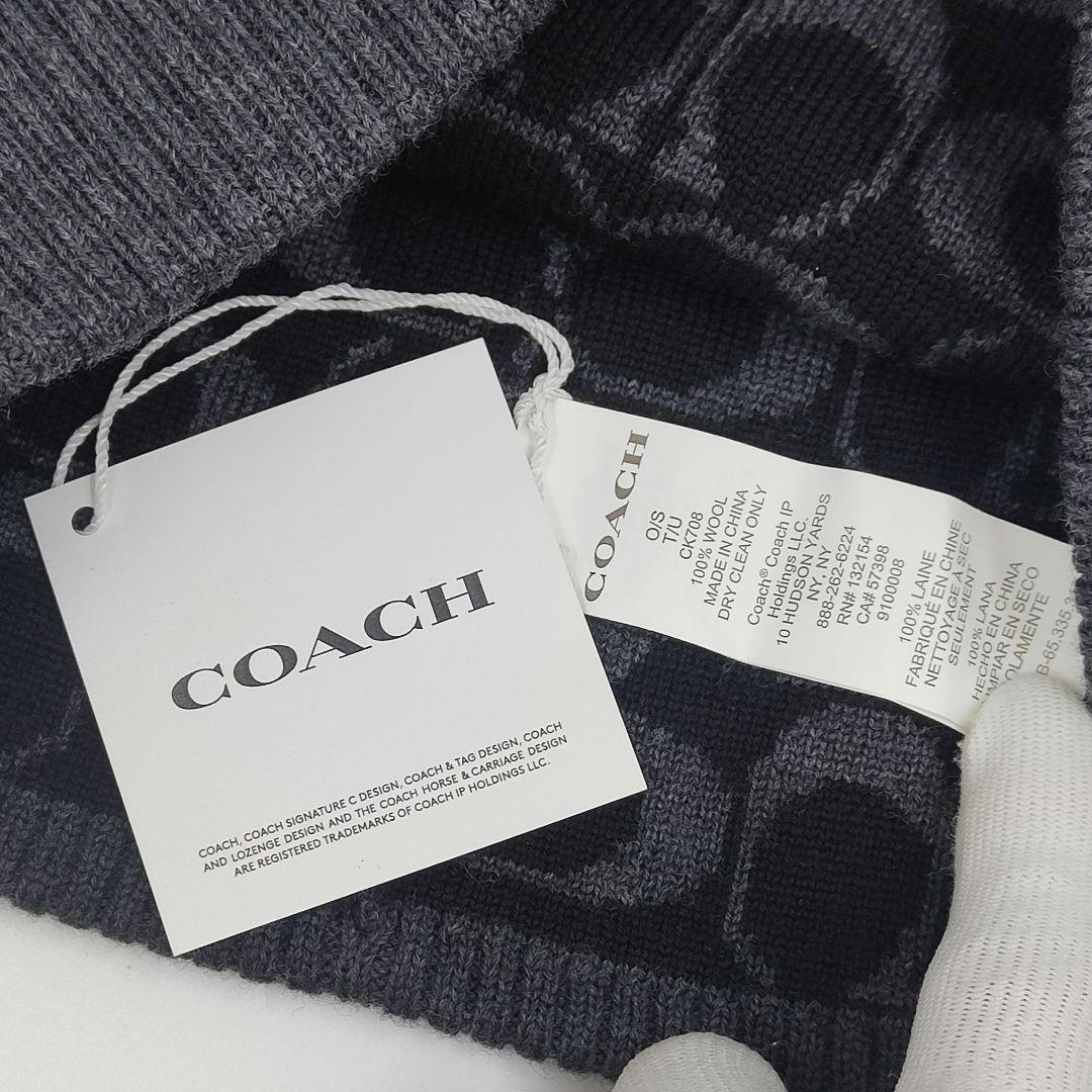 最 安値ファッション - 【人気モデル】コーチ ビーニー ニット帽 COACH