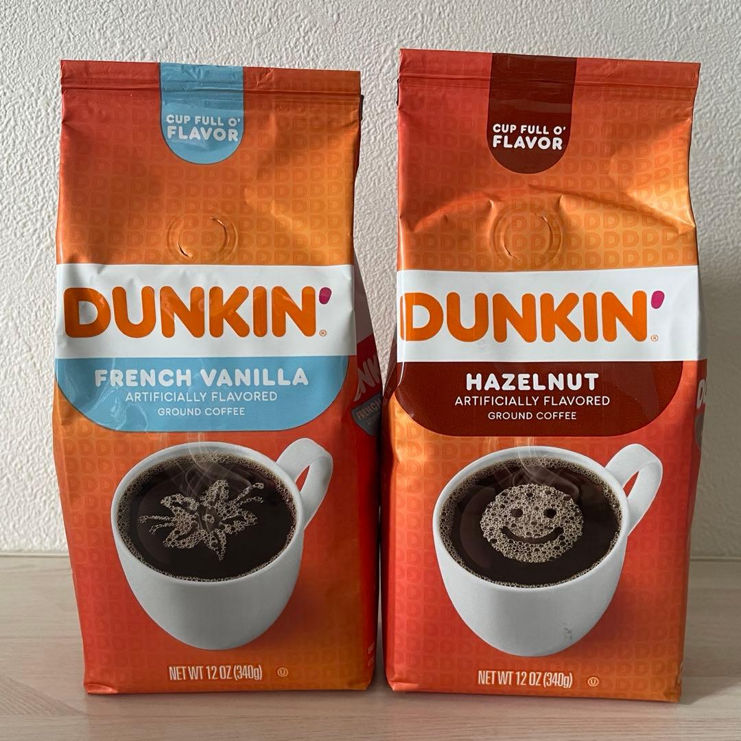 DUNKIN' ダンキンドーナツ フレンチバニラ&ヘーゼルナッツ 粉コーヒー