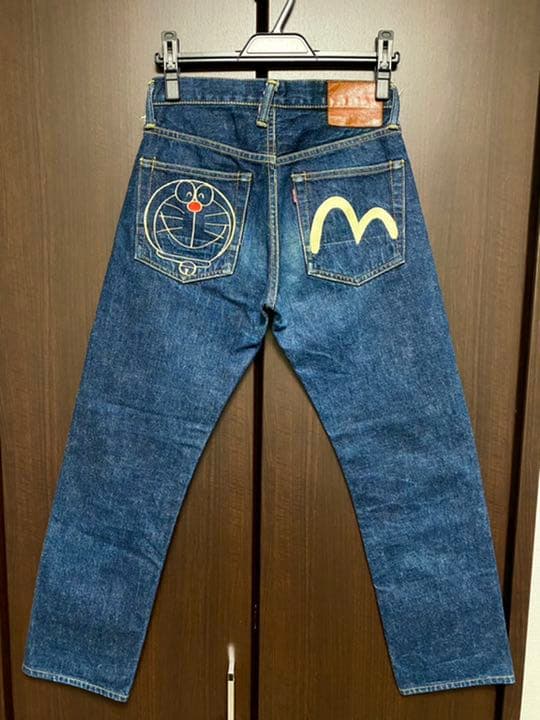 EVISU/ジーンズ/コラボ/ドラえもん/別注/デニム/パンツ/限定/27/刺繍