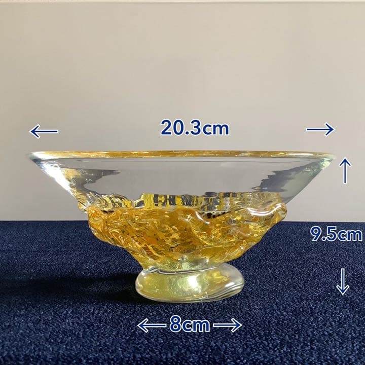 チビ様専用】宙吹ガラス「壱谷 旭 作」金彩 プレート(共箱)