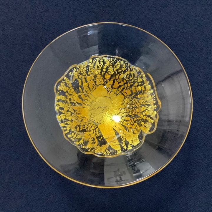 チビ様専用】宙吹ガラス「壱谷 旭 作」金彩 プレート(共箱)