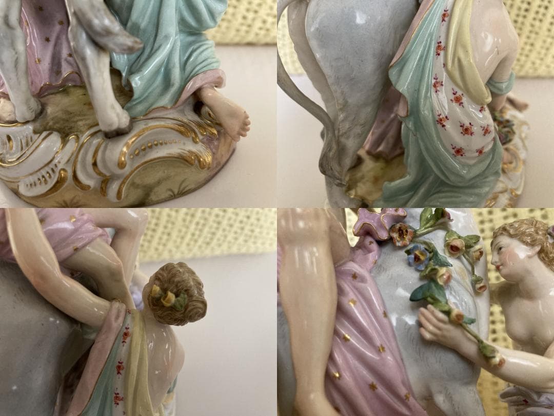 マイセン フィギュリン エウロパの誘拐 ボタン剣 1級品 エウロパと雄牛