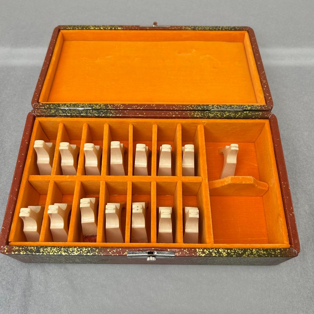 A極上　三線　琴柱 筝柱　天然素材 15個セット 和楽器　御琴　和琴 御箏 琴柱 筝柱 天然素材 14個セット 和楽器 御琴 箱付 和琴