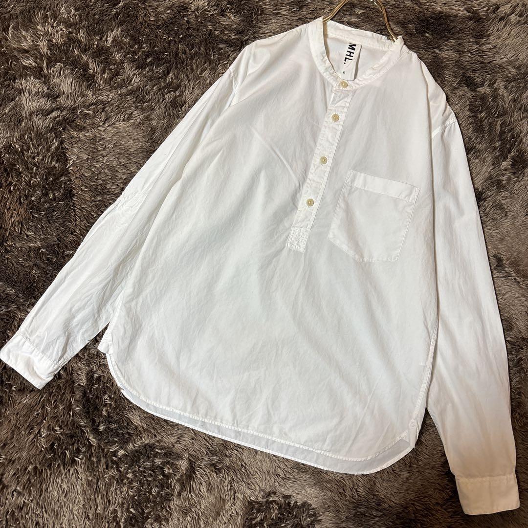 MHL. エムエイチエル マーガレットハウエル バンドカラーシャツ
