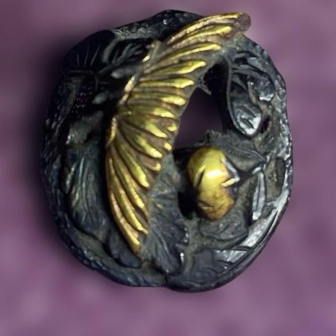 刀装具 2種2個 武具 目貫 江戸時代 骨董 古道具