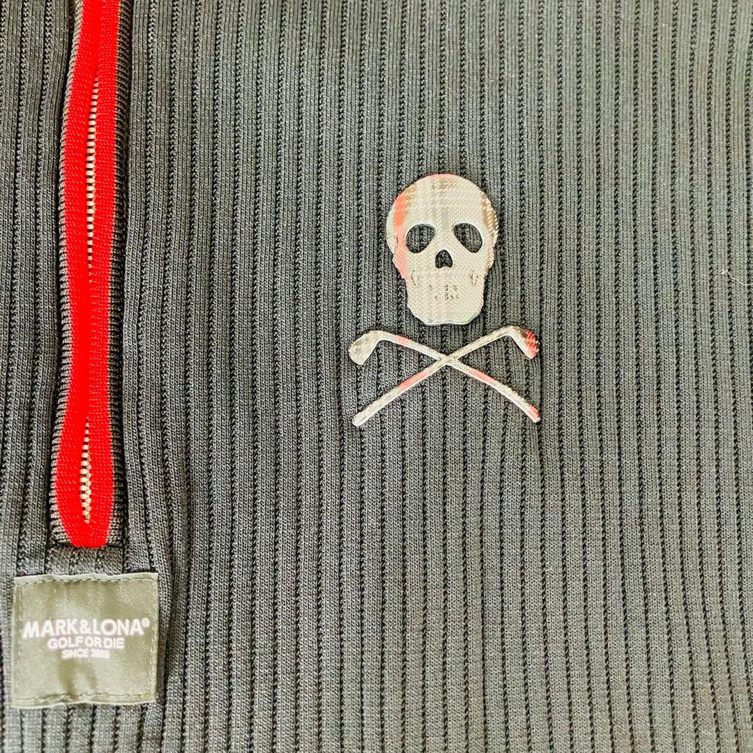 極美品】マークアンドロナ ポロシャツ ニット ゴルフ ハーフジップ 黒 46