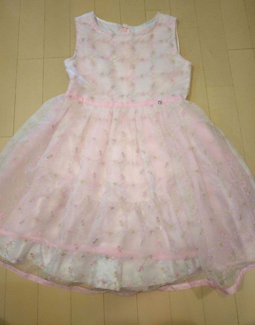 メゾピアノ刺繍チュールワンピース140 音符刺繍チュールワンピース＆ブルマ付（セットアップ） | mezzo piano