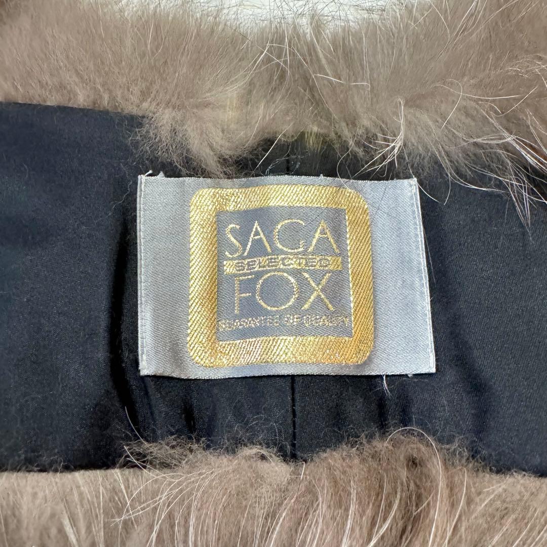 本物 SAGA FOX 即発送 金タグ サガフォックス ショール マフラ ③