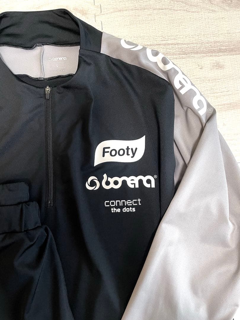 ボネーラ Lサイズ ジャージ上下 黒 グレー BNRFTBL ハーフジップ