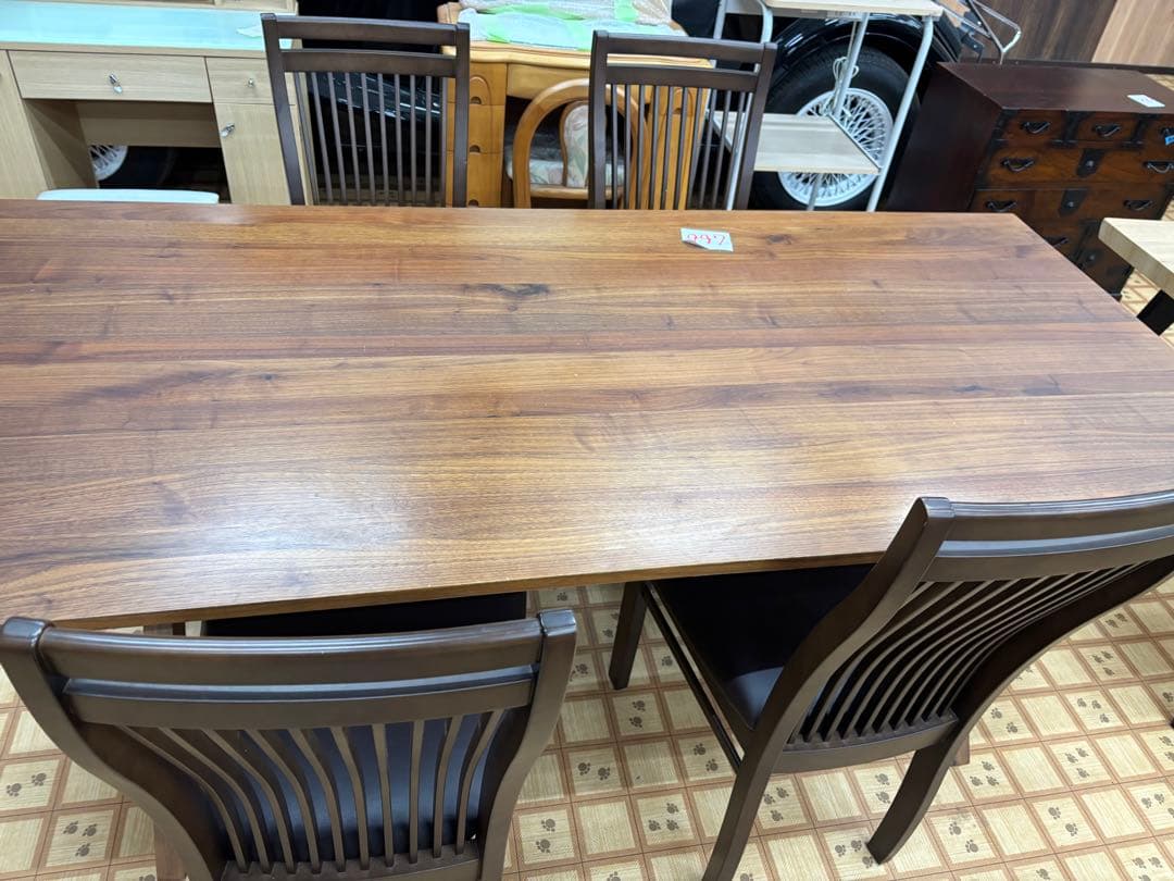 ウォールナット材 長方形ダイニングテーブル 約180cm KAGUWORLD ダイニングテーブル 単品 180cm 6人用 六人掛け 高さ70cm