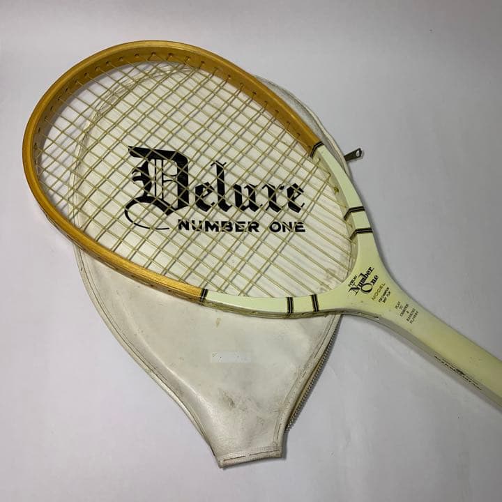 KAWASAKI DELUX NUMBERONE 木製テニスラケット no100 KAWASAKI 軟式