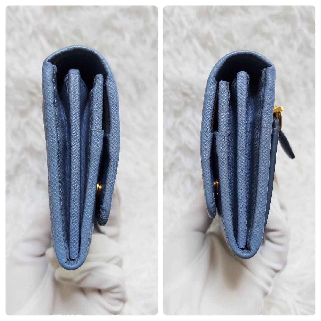 美品✨プラダ♡マルチカラーフラップ長財布サフィアーノゴールド金具