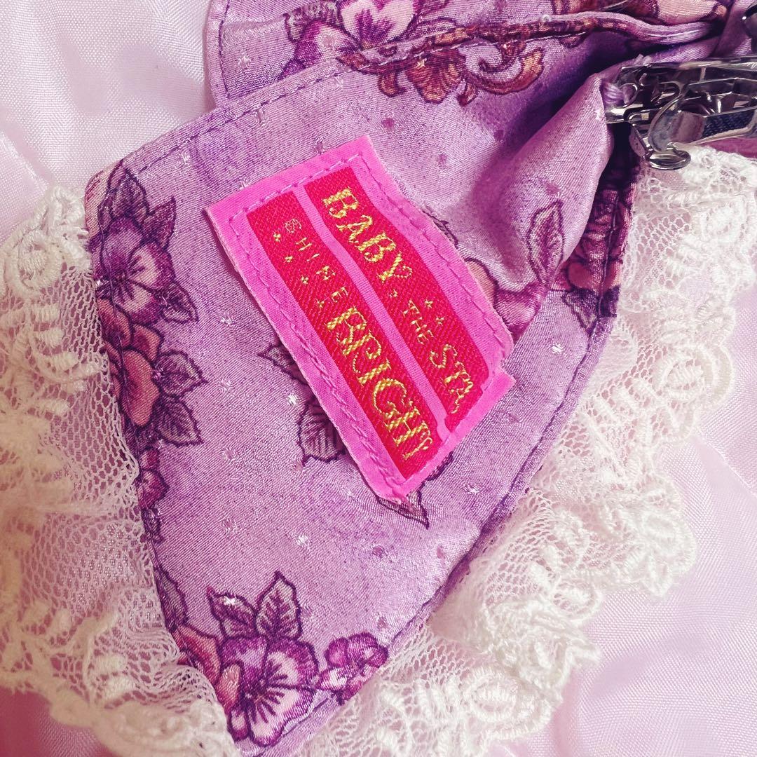 美品】BABY, ジャンパースカート＆リボンバレッタ ラベンダー JSK