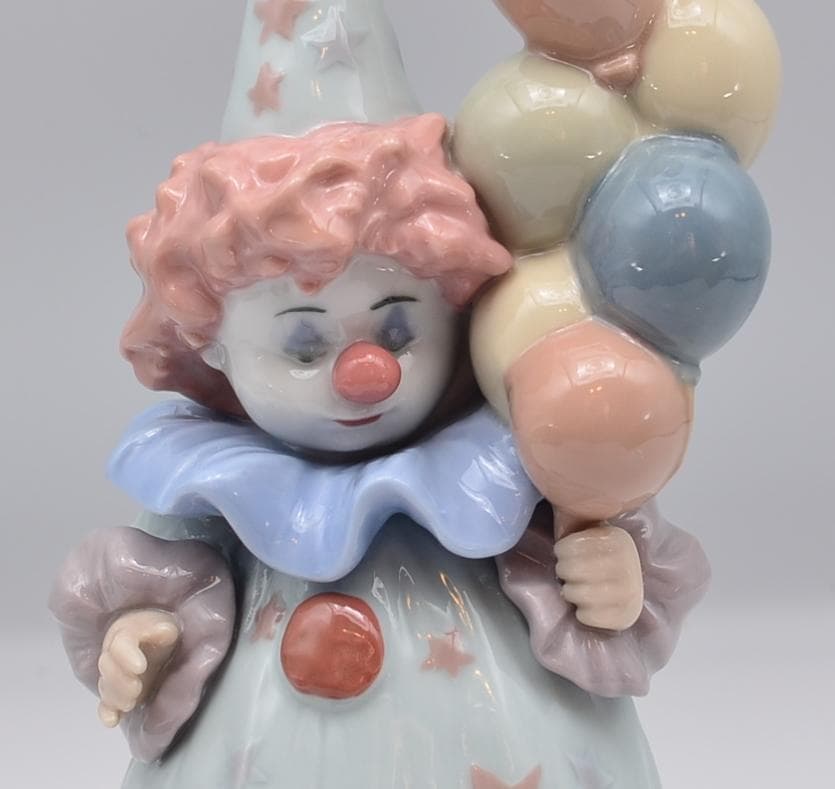 ボールを打つ／小さなピエロ リヤドロ 2体セット スペイン 光沢仕上げ