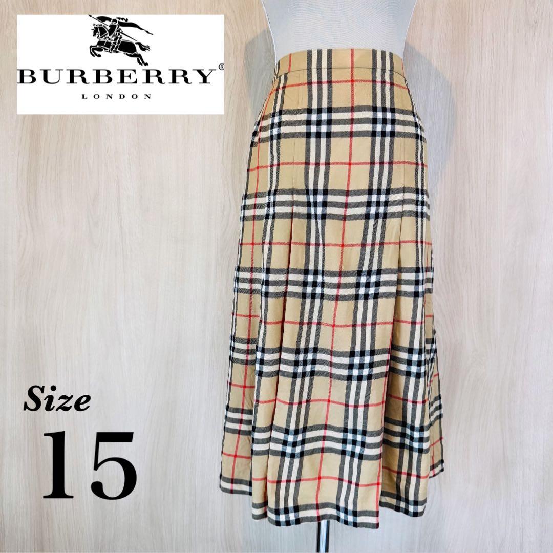 希少】 BURBERRYS ロングウールスカート ノバチェック 15BR 3L - メルカリ