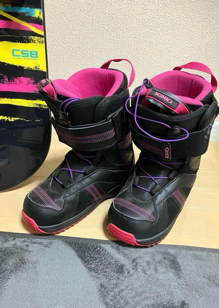 CSB スノーボード3点セット 板145㎝ ブーツ24㎝の通販はau PAY
