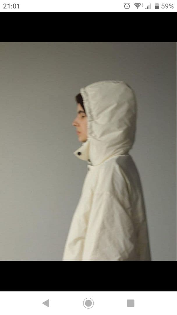 新品anuke アンヌークHooded Coatフード付コート ivory 36 - メルカリ