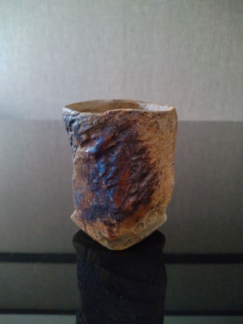 備前焼 湯呑】焼酎カップにも／共箱付き／伝統工芸士 森本 桂／送料込み！