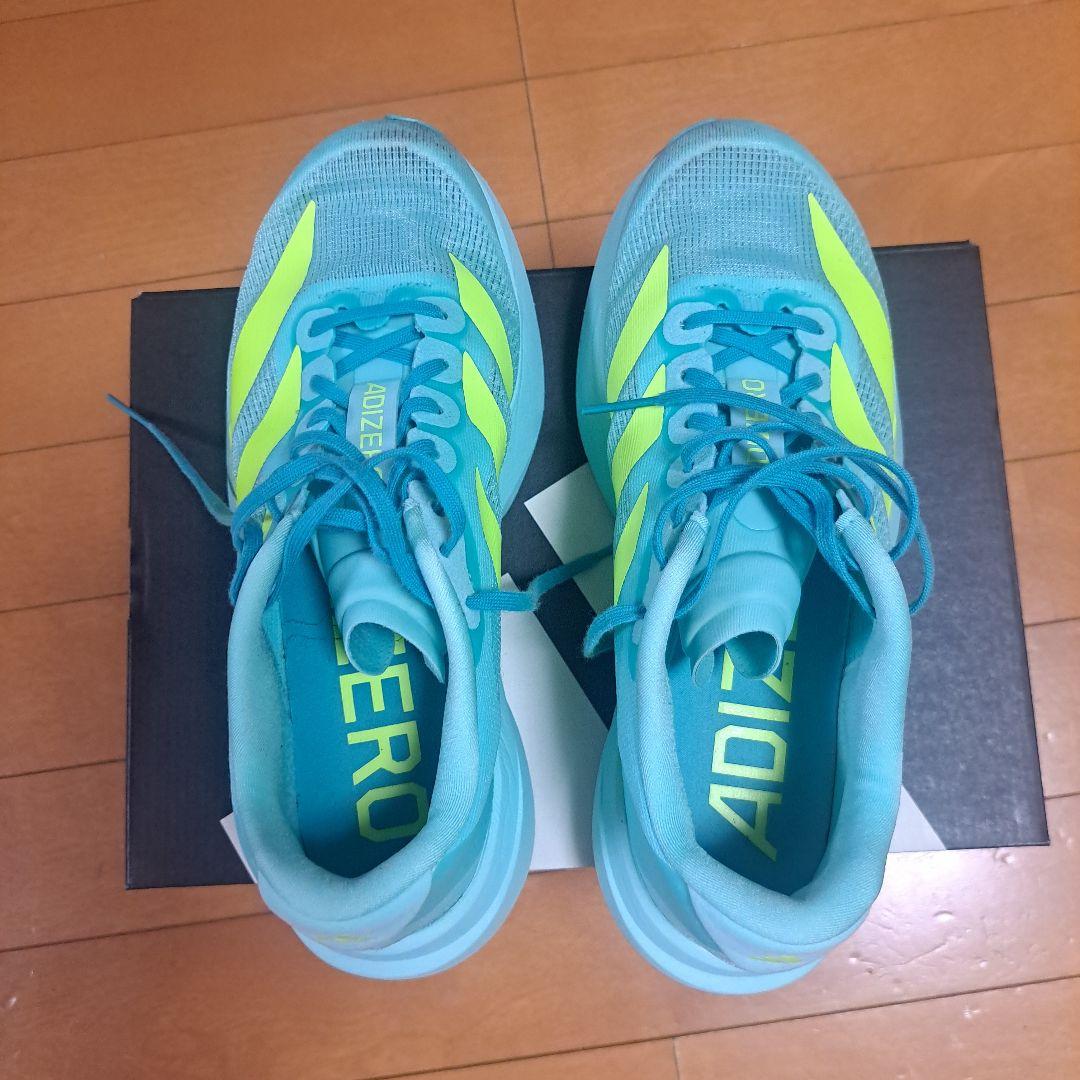 ADIZERO EVOSL アディゼロ エボSL レディース アクア/イエロー - メルカリ