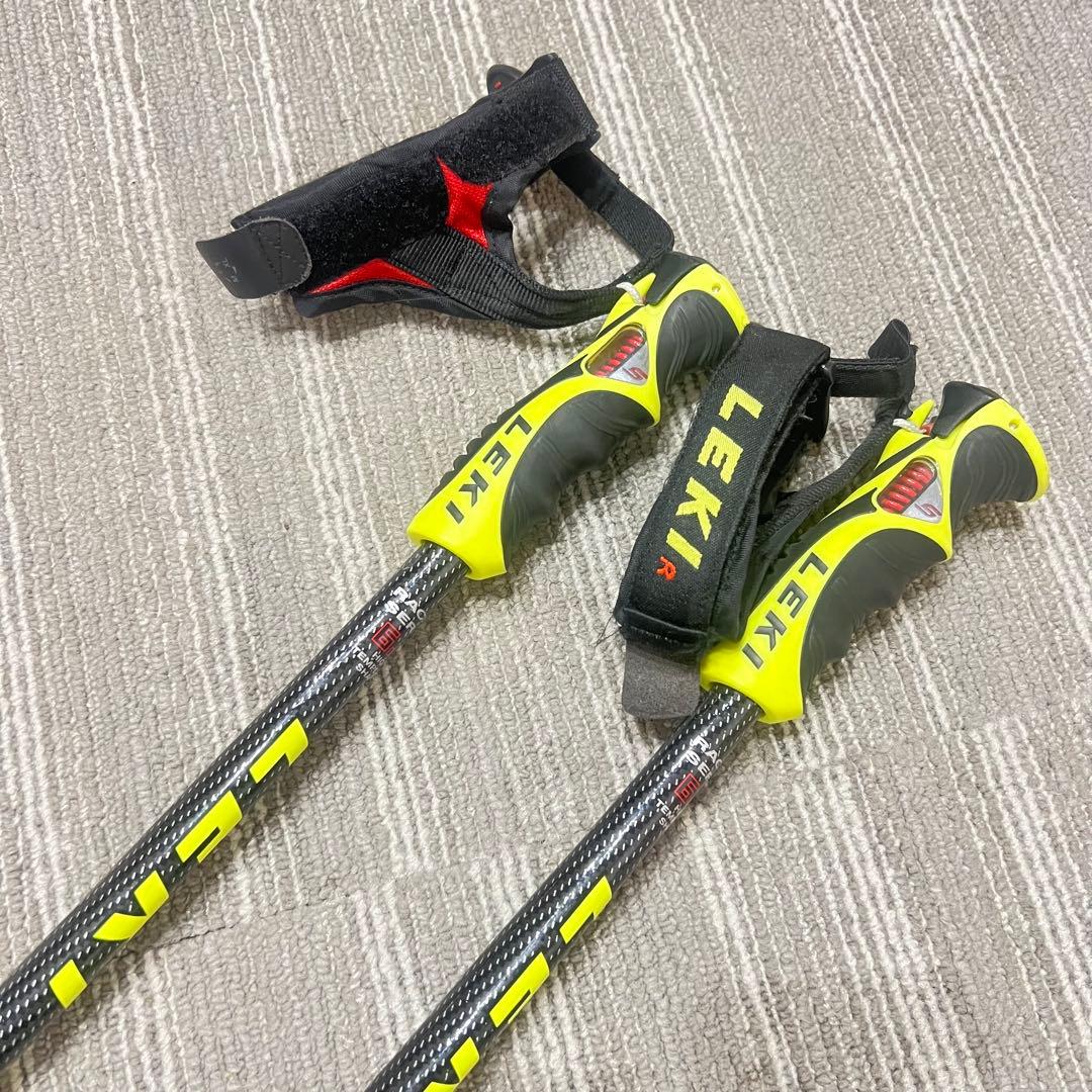 ☆LEKI Worldcup Racing GS用ポール 123cm Leki WCR Carbon 3D GS Ski Racing Poles – Carbon & Aluminum GS Bend