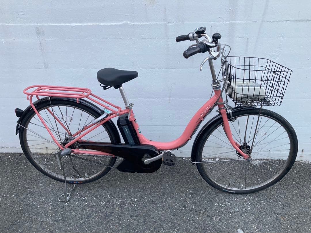 あさひ シティサイクル 前カゴ付／自動点灯ライト・防犯ワイヤー付